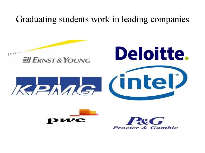 Graduating students work in leading companies